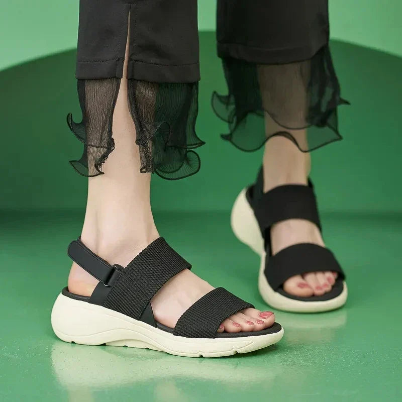 Beige Comfort Sandals by Virelai