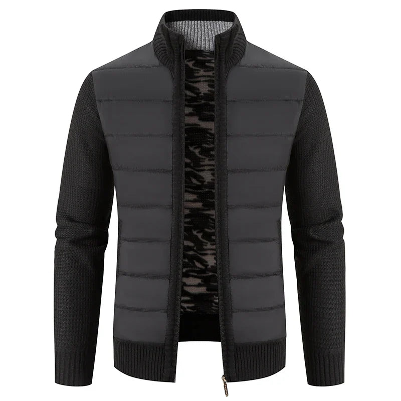 Maximilian: Stehkragenjacke im Patchwork-Stil