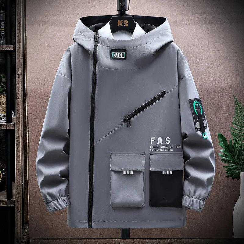 Veste À Capuche Homme Nordisk Flair Imperméable Avec Poches Multiples Coupe Décontractée Style Street