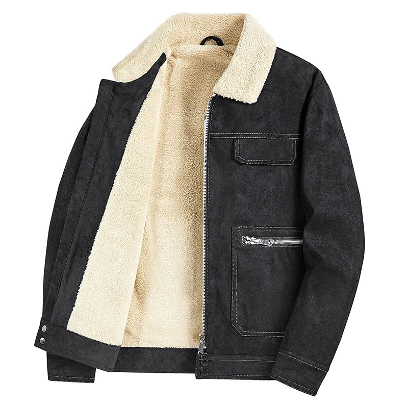 Basin Veste Trucker Daim Synthétique Avec Doublure Pelucheuse Et Quincaillerie Argentée Coupe Slim Épaules Et Bras