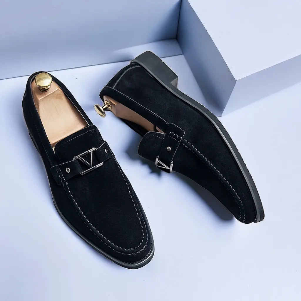 Handgefertigte Wildleder-Herrenloafer