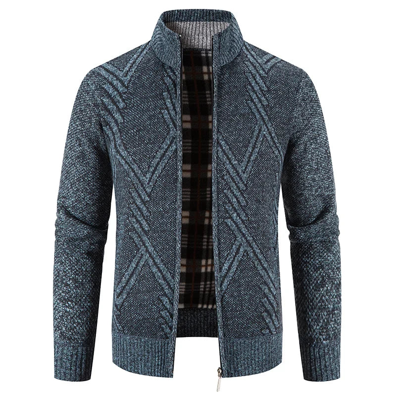 Maximilian: Stehkragenjacke im Patchwork-Stil