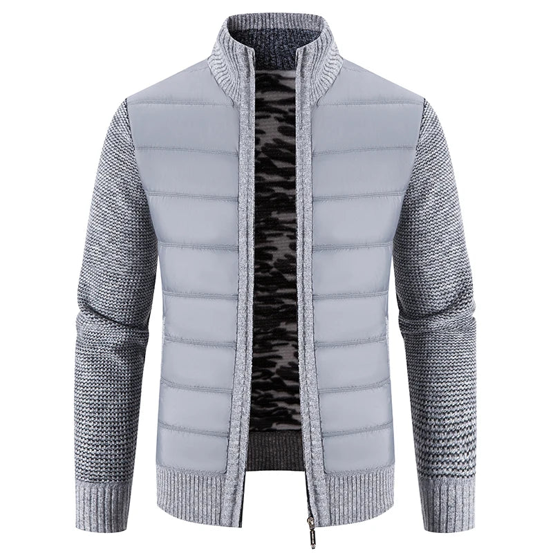 Maximilian: Stehkragenjacke im Patchwork-Stil