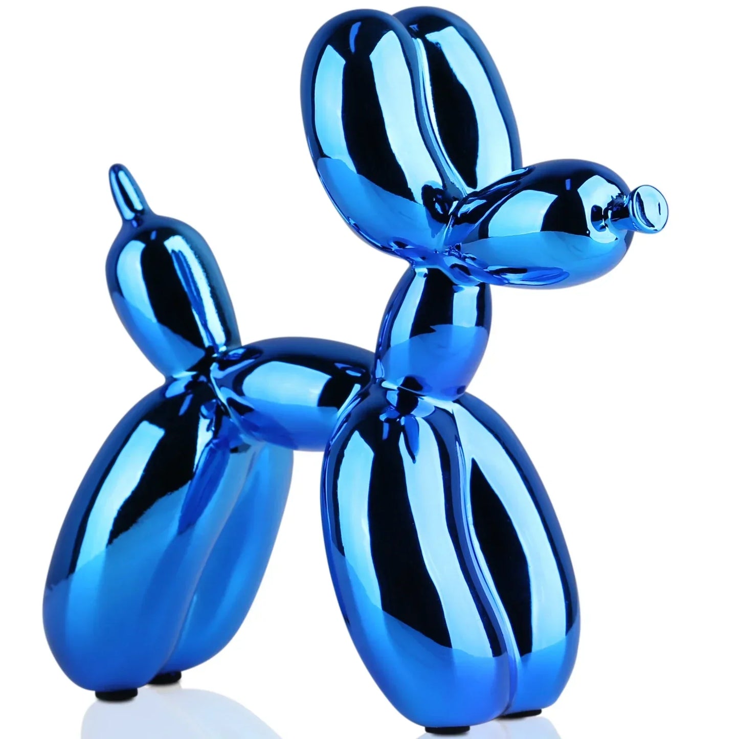 Statue Figurine Chien Ballon Animal Finition Brillante Petite Taille Pour Déco Intérieure