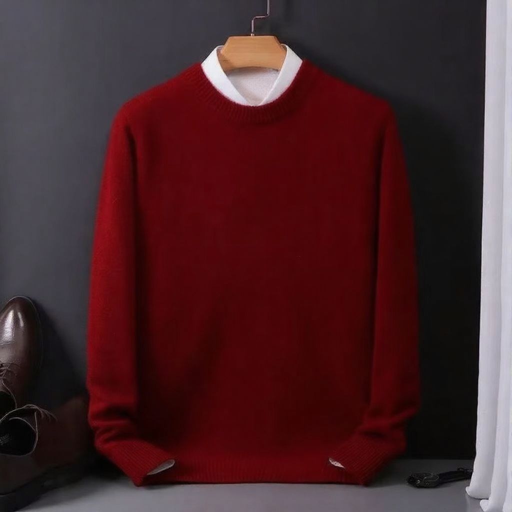 Pull Oversize En Cachemire Pour Homme Col Rond De M À 3XL Chaud et Confortable Amawinc