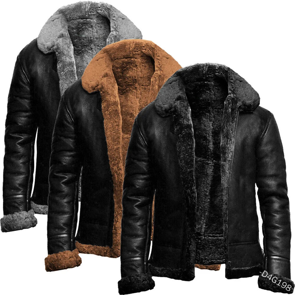 Herrenjacke Erik – Langarm, Kunstfell, Herbst/Winter