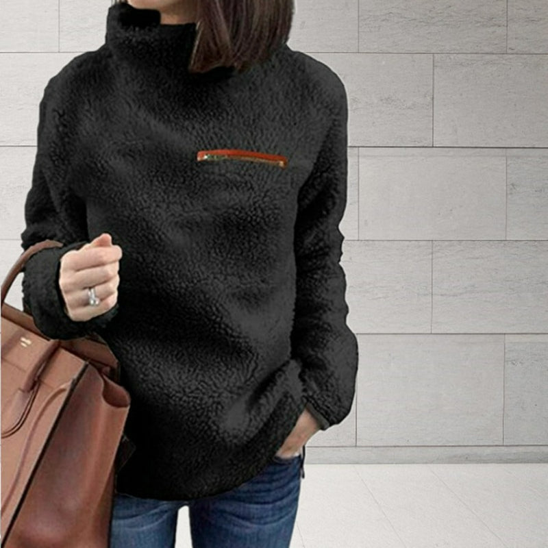 Alwine Damen Rollkragenpullover: Superweicher, bequemer Winterpullover in Uni