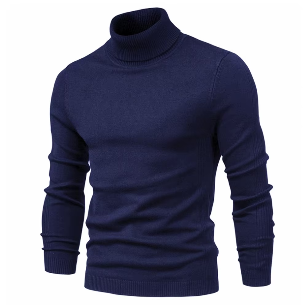 Amawinc Pull Col Roulé Homme En Cachemire Coupe Slim Tricot Côtes Manches Longues Chaud Et Élégant