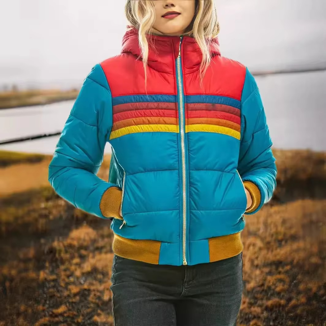 Veste En Coton Pour Femme Printemps Avec Capuche Et Fermeture Éclair Chaude Et Légère Parka Décontractée