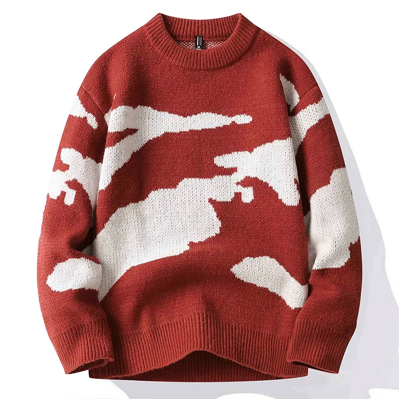 Pull En Tricot À Manches Longues Nimbus Motif Nuages Pour Confort Quotidien Et Style Décontracté