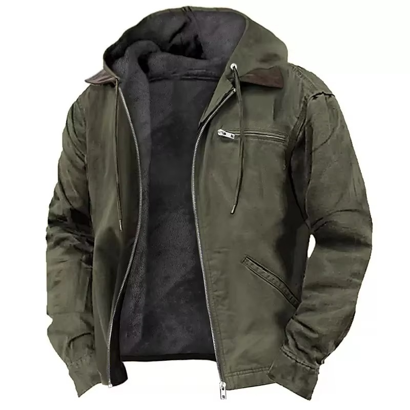 Veste De Travail À Capuche Lourde Pour Homme Durable Confort Relaxé Automne Hiver