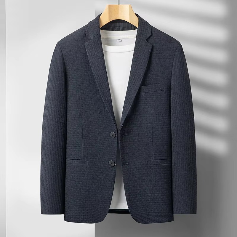 Amawinc Veste de Costume Homme en Mélange de Laine Ajustée pour Affaires et Occasions Formelles