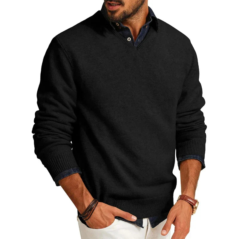 Pull En Laine Mélangée Pour Homme Léger Tricot Doux Chaud Polyvalent Pour Décontracté Et Professionnel