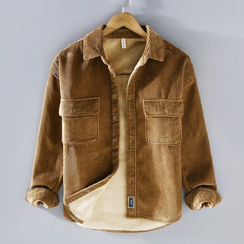 Chemise Velours Côtelé Tharin Chaude Pour Hiver Et Style Extérieur Décontracté Pour Activités Extérieures