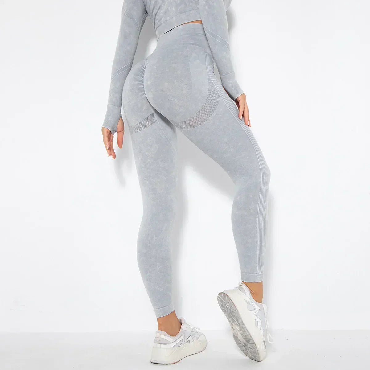 Leggings Sculpt Sans Couture Elara À Taille Haute Avec Compression Et Quatre Voies Elastiques