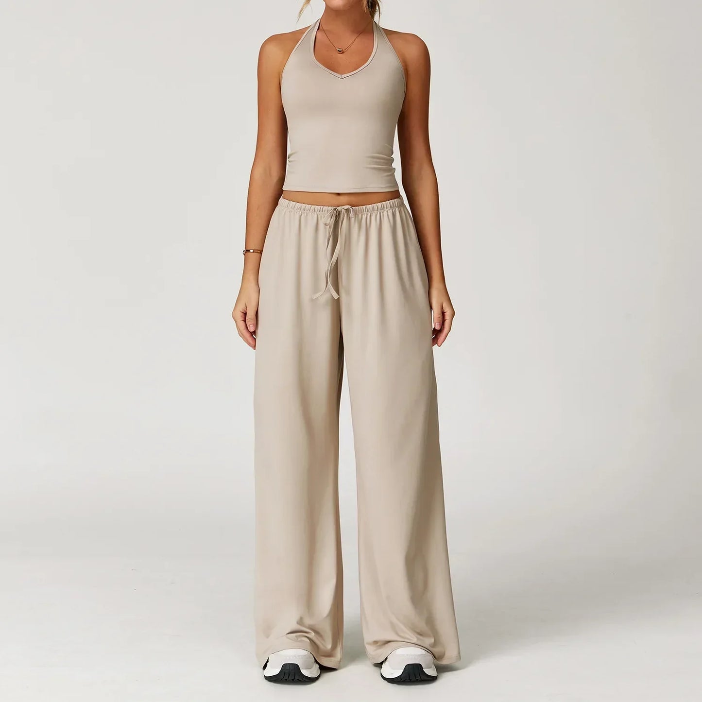 Eleanor Pantalon Femme Hiver Décontracté À Jambe Large Coupe Ample Pour Le Quotidien Confort
