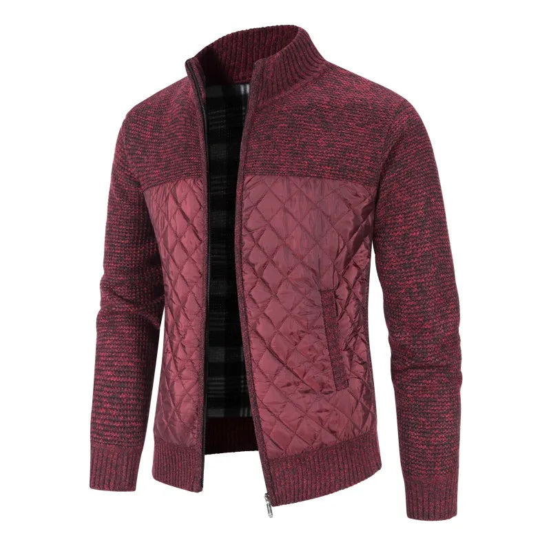 Maximilian: Stehkragenjacke im Patchwork-Stil