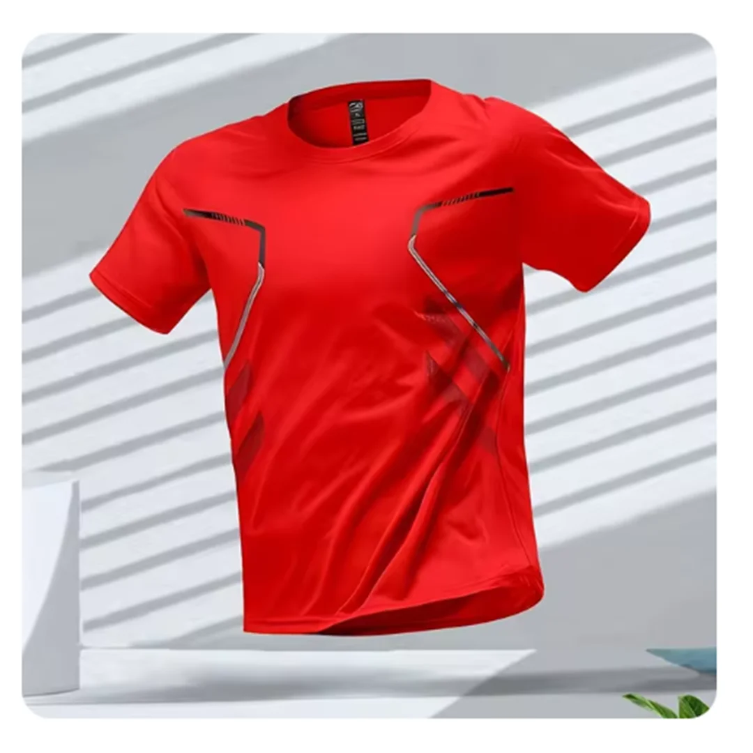 Chemise De Sport Homme QuickDry En Soie Glacée Respirante Pour Course Entraînement Plein Air