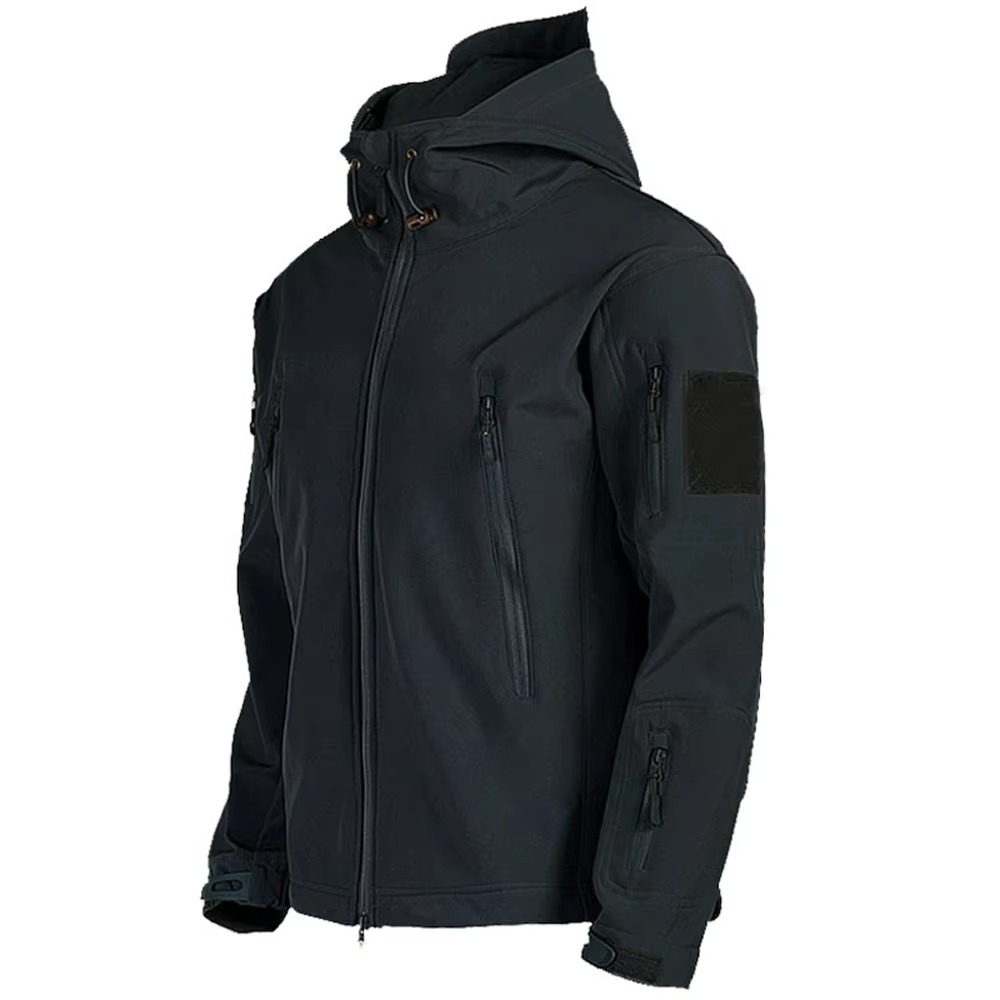 Veste Soft Shell Tactique Homme Imperméable Et Coupe Vent Avec Capuche Pour Missions Extérieures Toutes Conditions