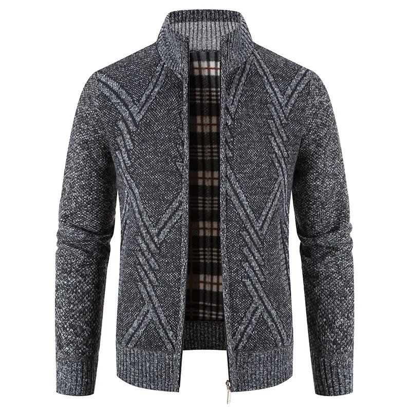 Maximilian: Stehkragenjacke im Patchwork-Stil
