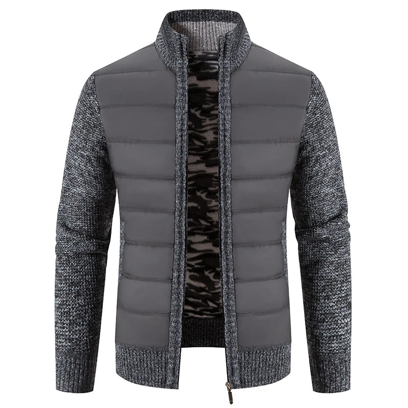 Maximilian: Stehkragenjacke im Patchwork-Stil