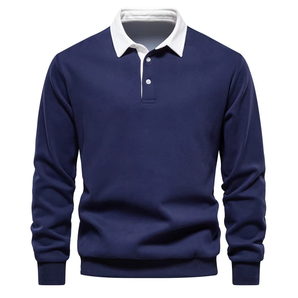 Pull En Coton À Col Polo Automne Pour Homme Polyvalent Décontracté Et Social Confort Doux Pour Le Travail Et Le Week End