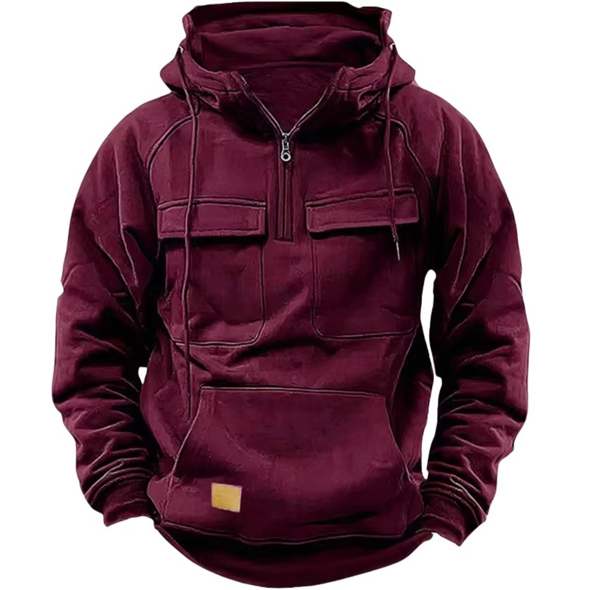 Sweat À Capuche Épais Pour Homme Avec Multiples Poches Pour Plein Air Et Vie Quotidienne