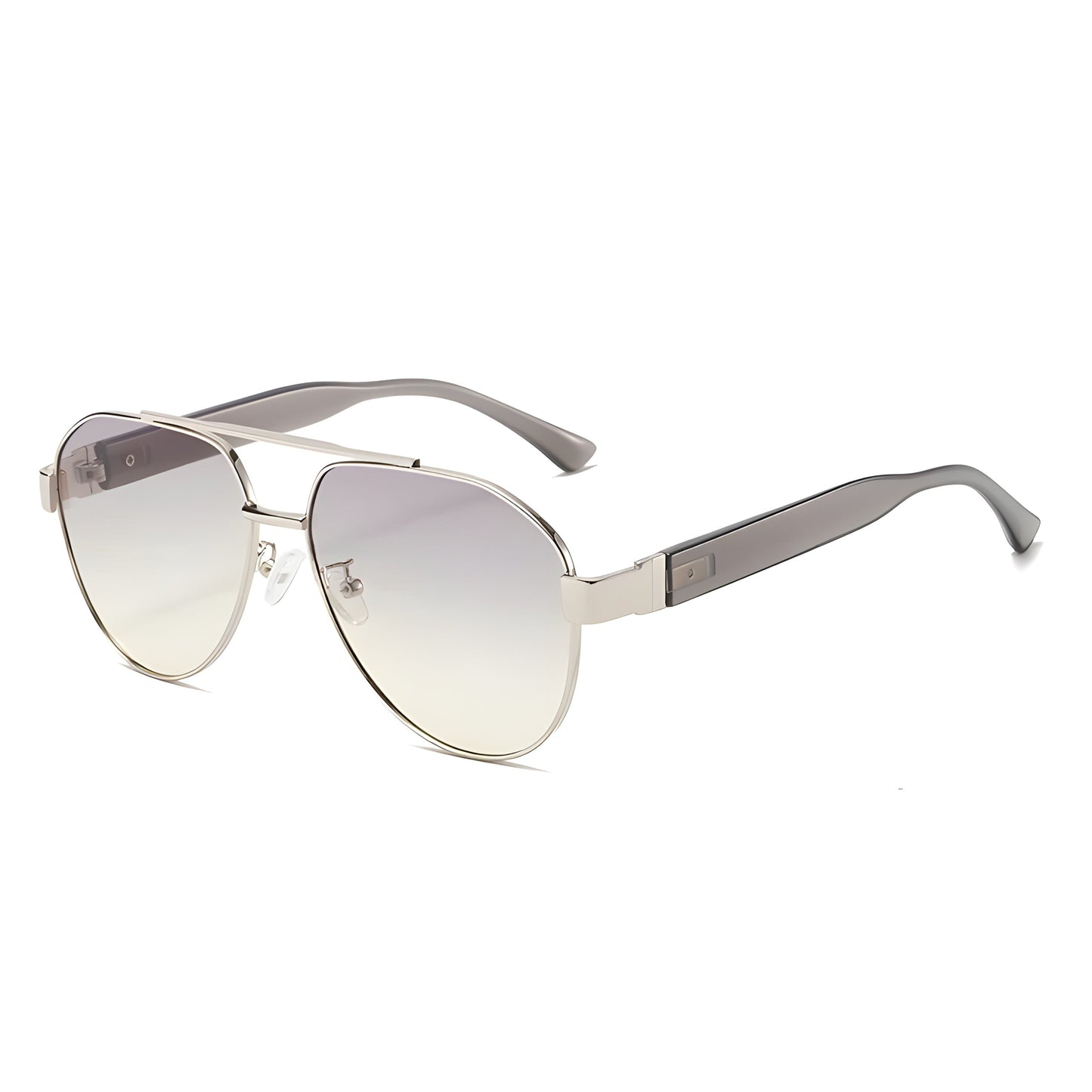 Lunettes Aviateur Pilot Plaquée Or Avec Monture Noire Et Verres Dégradés Anti Reflet UV400
