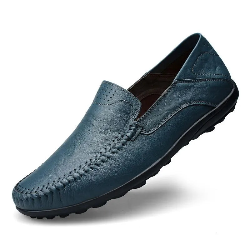 Echtleder-Loafer für Herren aus italienischem Leder