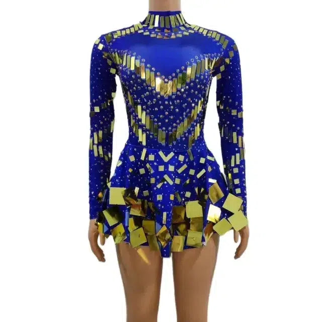 Fudus schwarzes Stretch-Partykleid für Bühne und Tanz