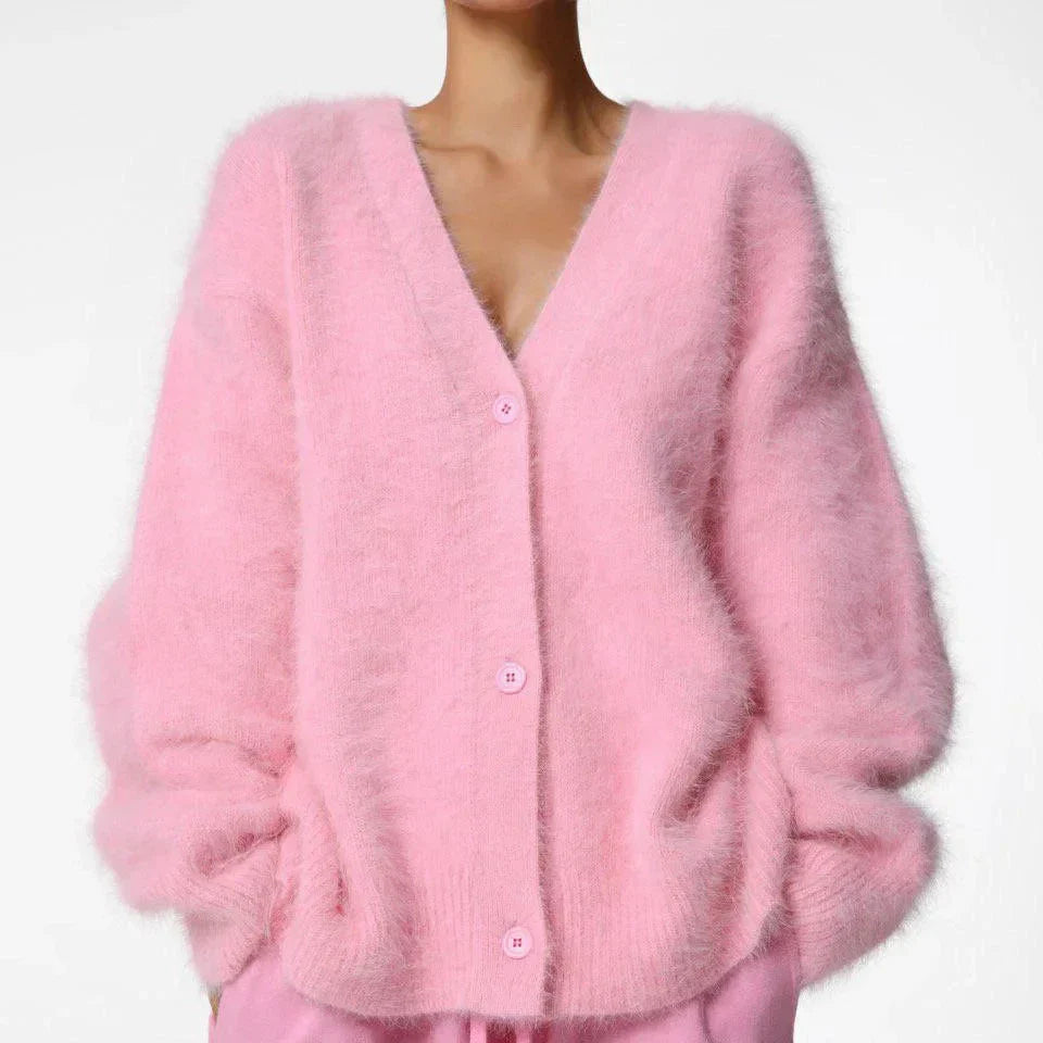 Cardigan en Mélange de Laine Helena Prestige Ultra Doux Chaud Léger pour Superposer