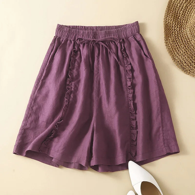 Baumwoll-Leinen-Shorts von Sylvie