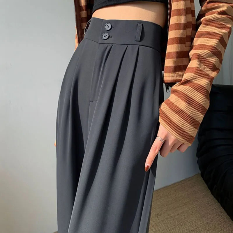 Pantalon Palazzo Taille Haute Femme Confort Professionnel Pour Bureau Et Soirée Quotidienne