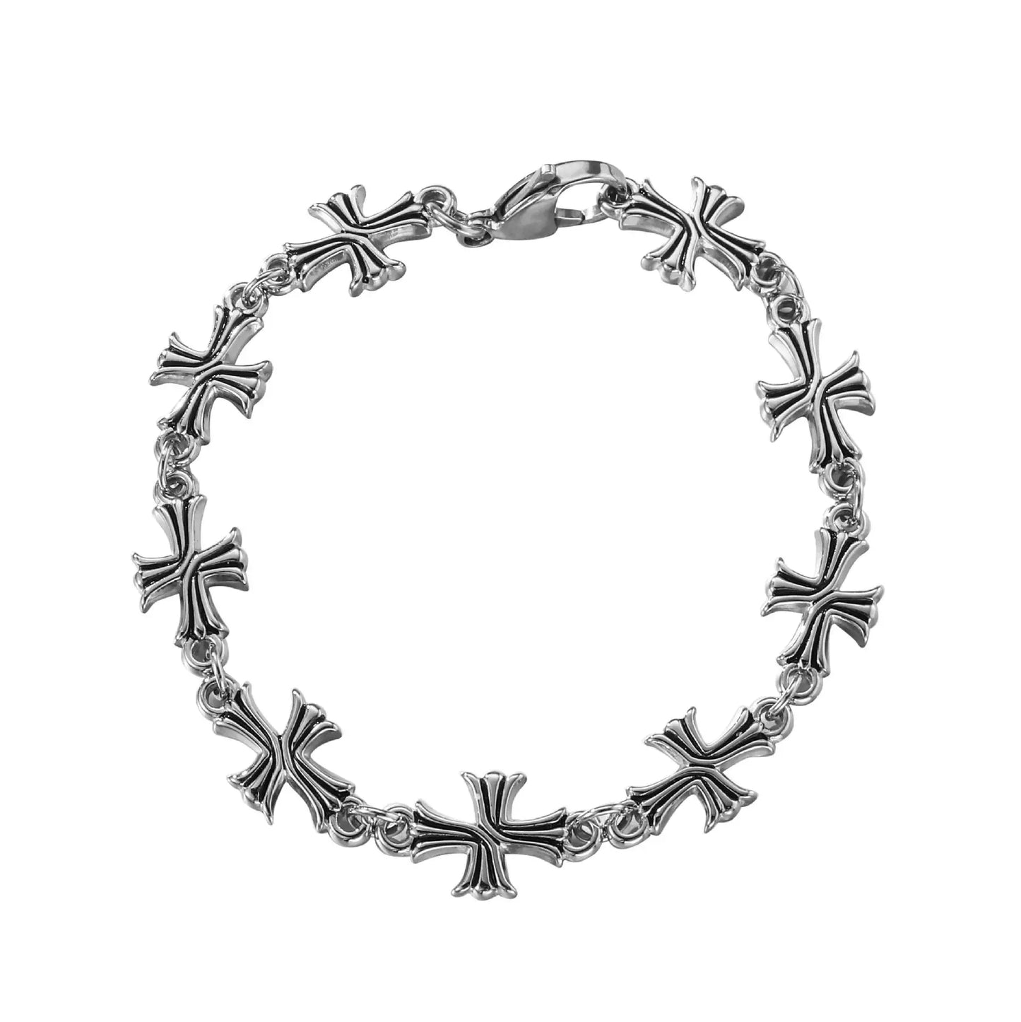Silver Cross Bracelet - Amawinc