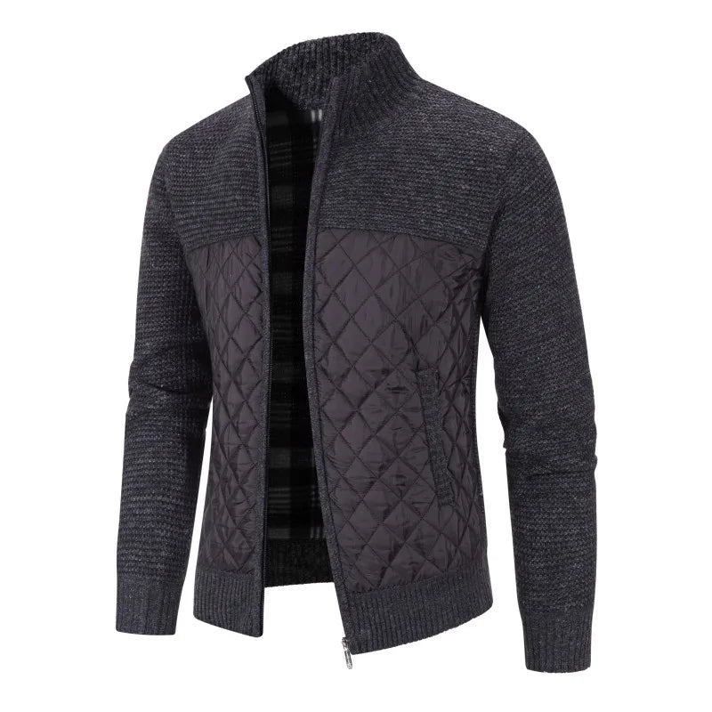 Maximilian: Stehkragenjacke im Patchwork-Stil