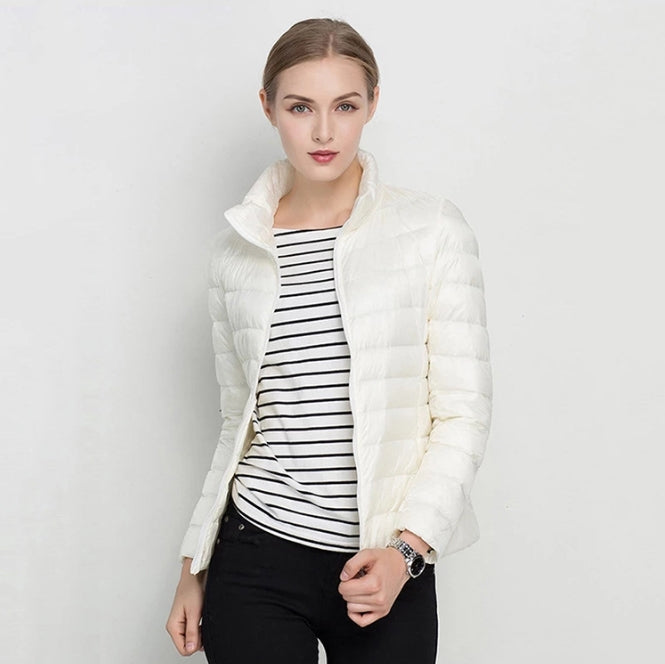 Veste Matelassée Pour Femme Nordisk Flair Coupe Slim Isolée Zip Avant Col Haut Chaude Et Confortable