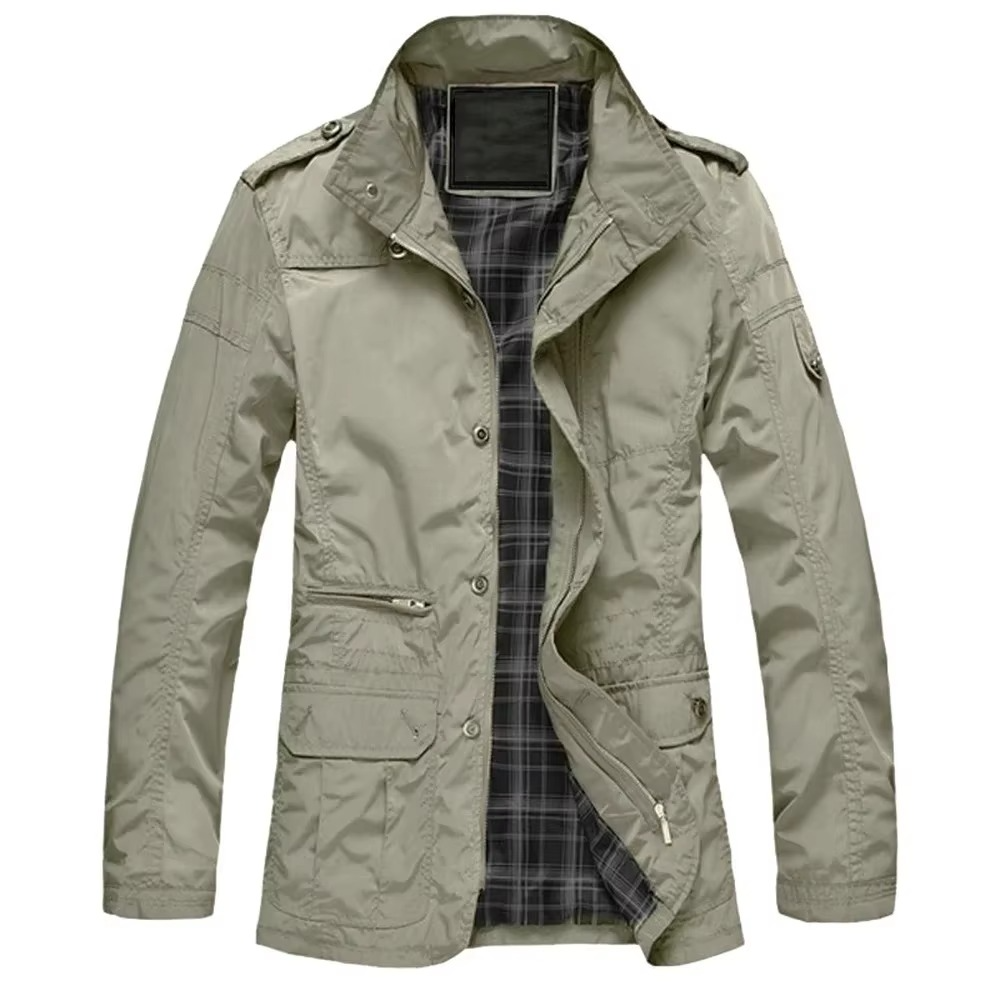 Amawinc Veste Coupe Vent Légère Grande Taille Homme Confort Printemps Automne Pour Bureau Et Loisirs