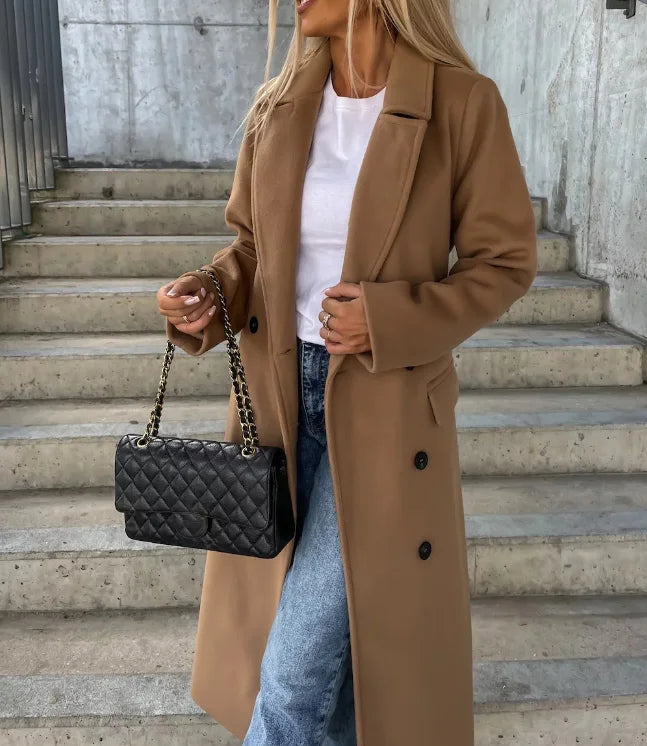 Addisson Manteau Trench Classique À Manches Longues Pour Femme Amawinc Élégant Et Polyvalent Pour Travail Et Week End