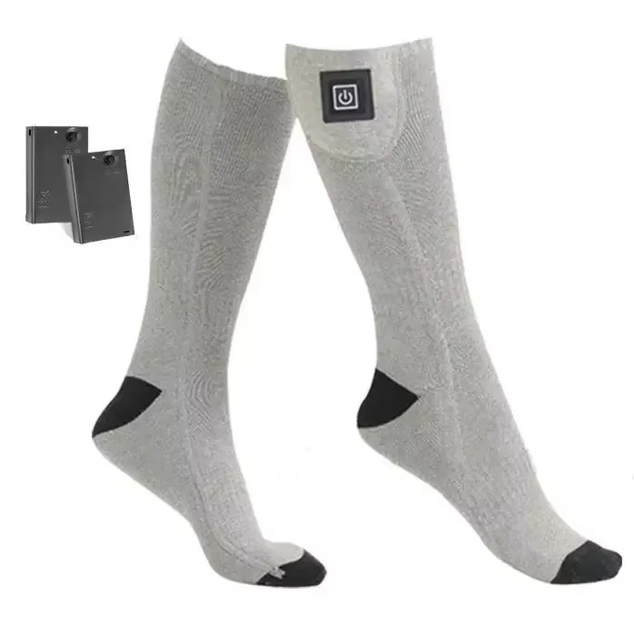 Chaussettes Chauffantes Rechargeables Pour Plein Air Et Sports De L'hiver Confort Toute La Journée
