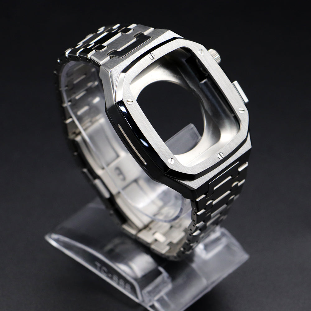 Bracelet Amawinc Sentinel Pour Apple Watch En Acier Poli Compatible Avec Modèles Installation Facile En Cinq Minutes
