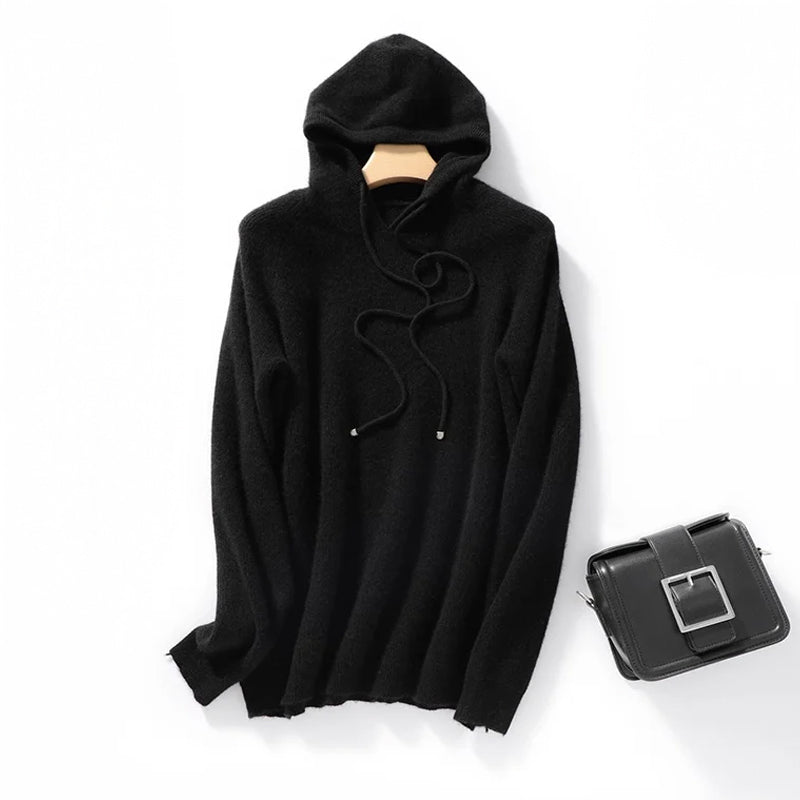 Sweat À Capuche Décontracté En Maille À Côtes Pour Une Tenue Confortable Et Élégante