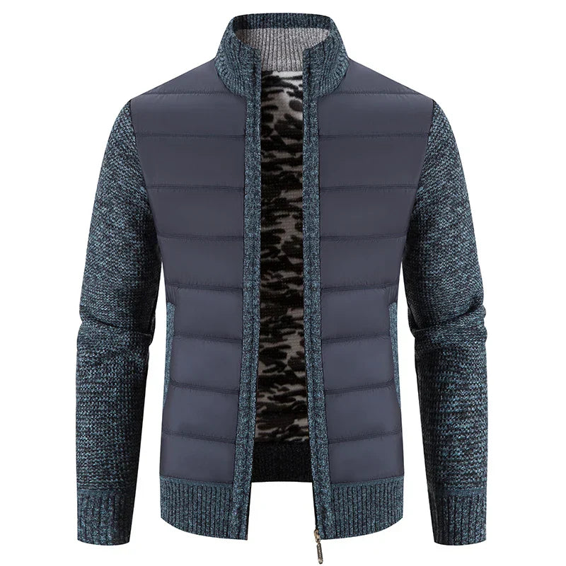 Maximilian: Stehkragenjacke im Patchwork-Stil