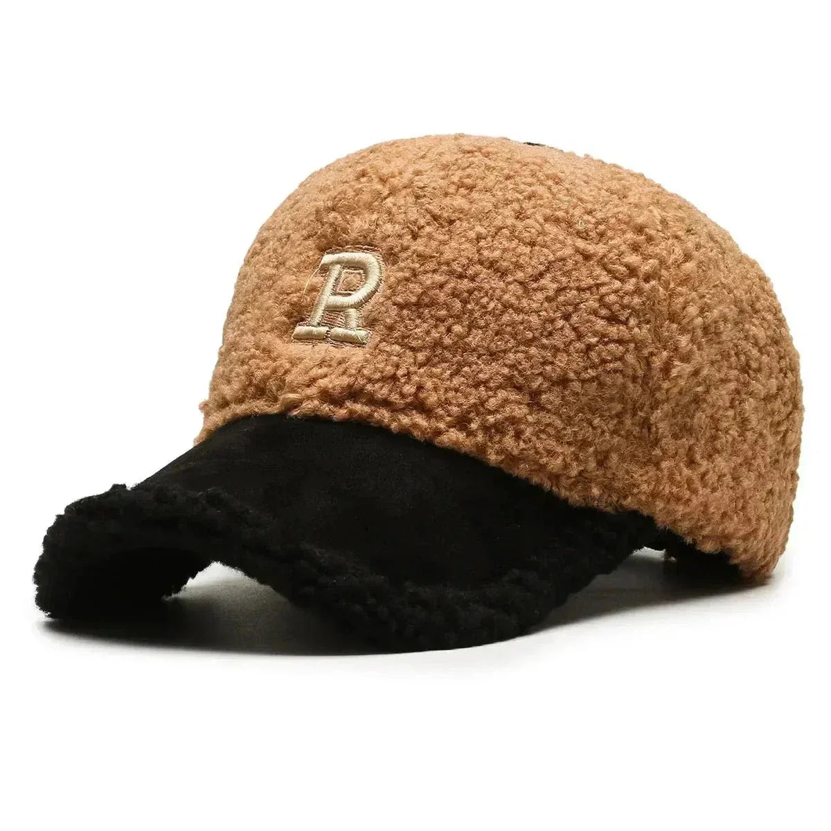Casquette De Baseball Pour Homme En Sherpa Peluche Pour Hiver Avec Doublure Polaire Et Bord En Daim Waylynn