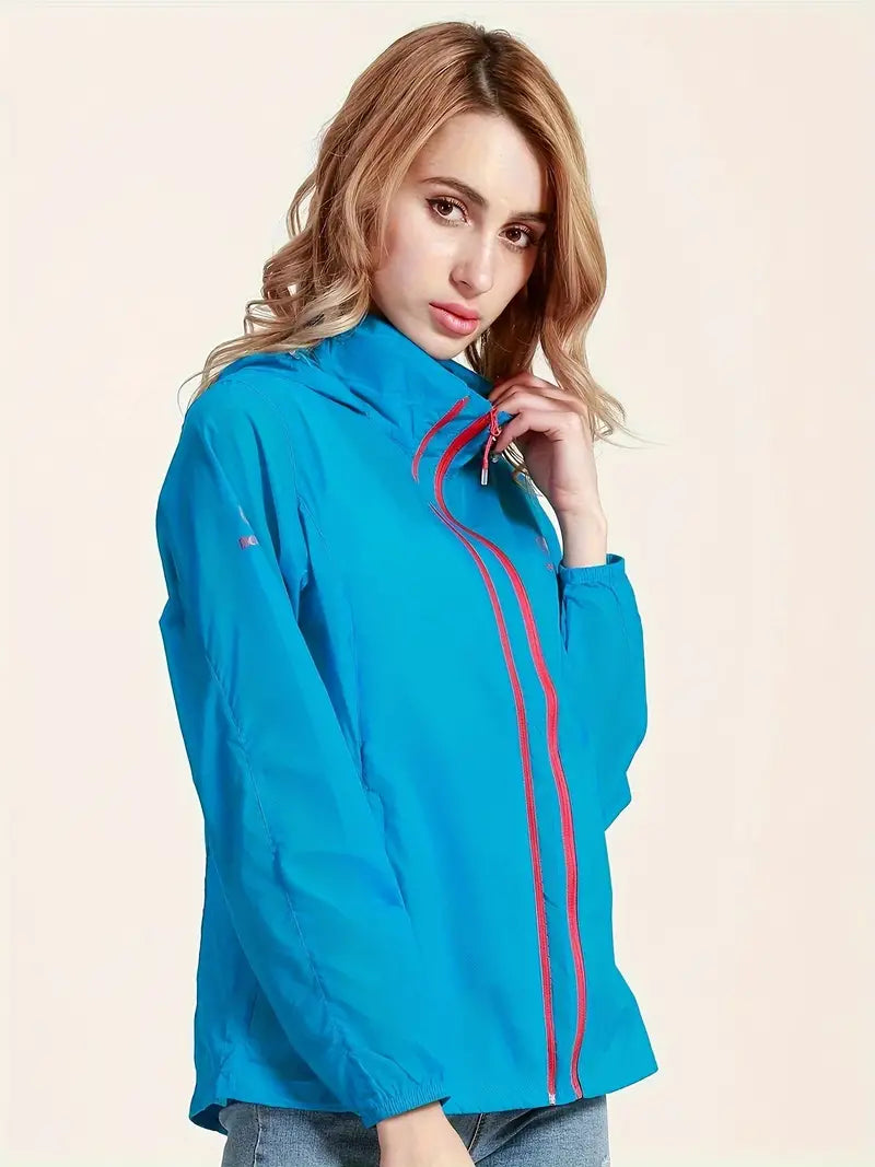 Yurisa Damen Fitness Windbreaker: Ultraleichte Jacke mit Sonnenschutz