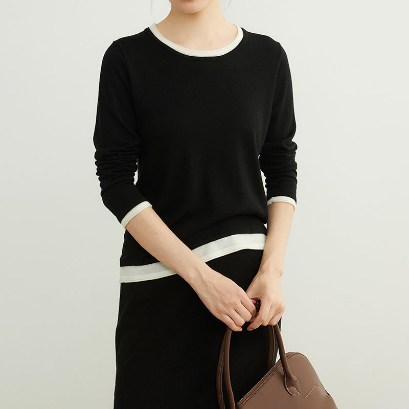 Sofia Amoretti Pull Everyday Eleganza En Laine D Agneau Confort Quotidien Élégant