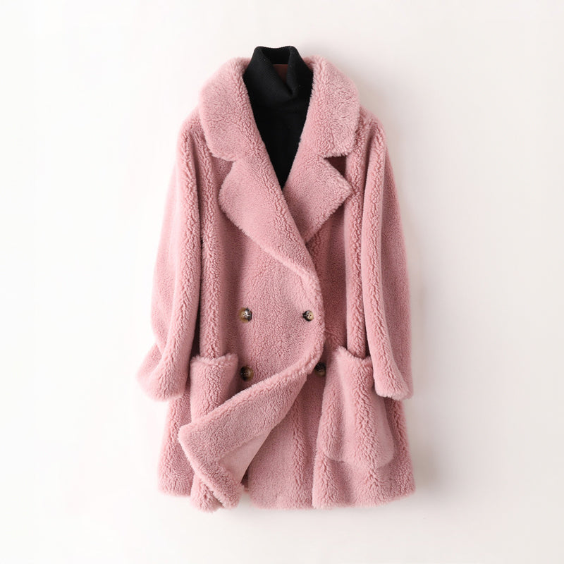 Léa Manteau En Fausse Fourrure Shearling Élégante Pour Look Hivernal Chaud Et Raffiné