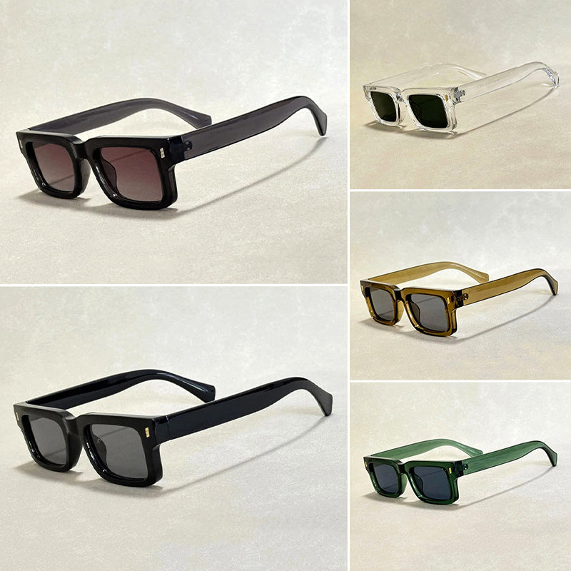 Sole Nero Lunettes de Soleil Vintage à Monture Audacieuse Protection UV400 et Style Classique