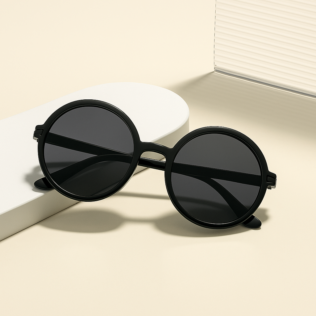 Lunettes Solstice Loop Ronde Vintage Acétate Écaille Tortue Lentilles Dégradées Chaudes Protection UV