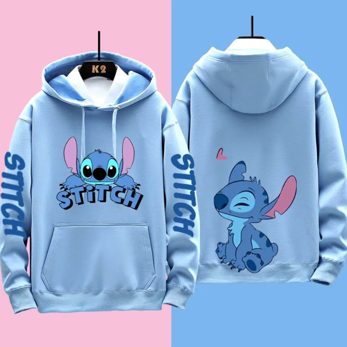 Bequemer Disney Stitch Kapuzenpullover von Fudus
