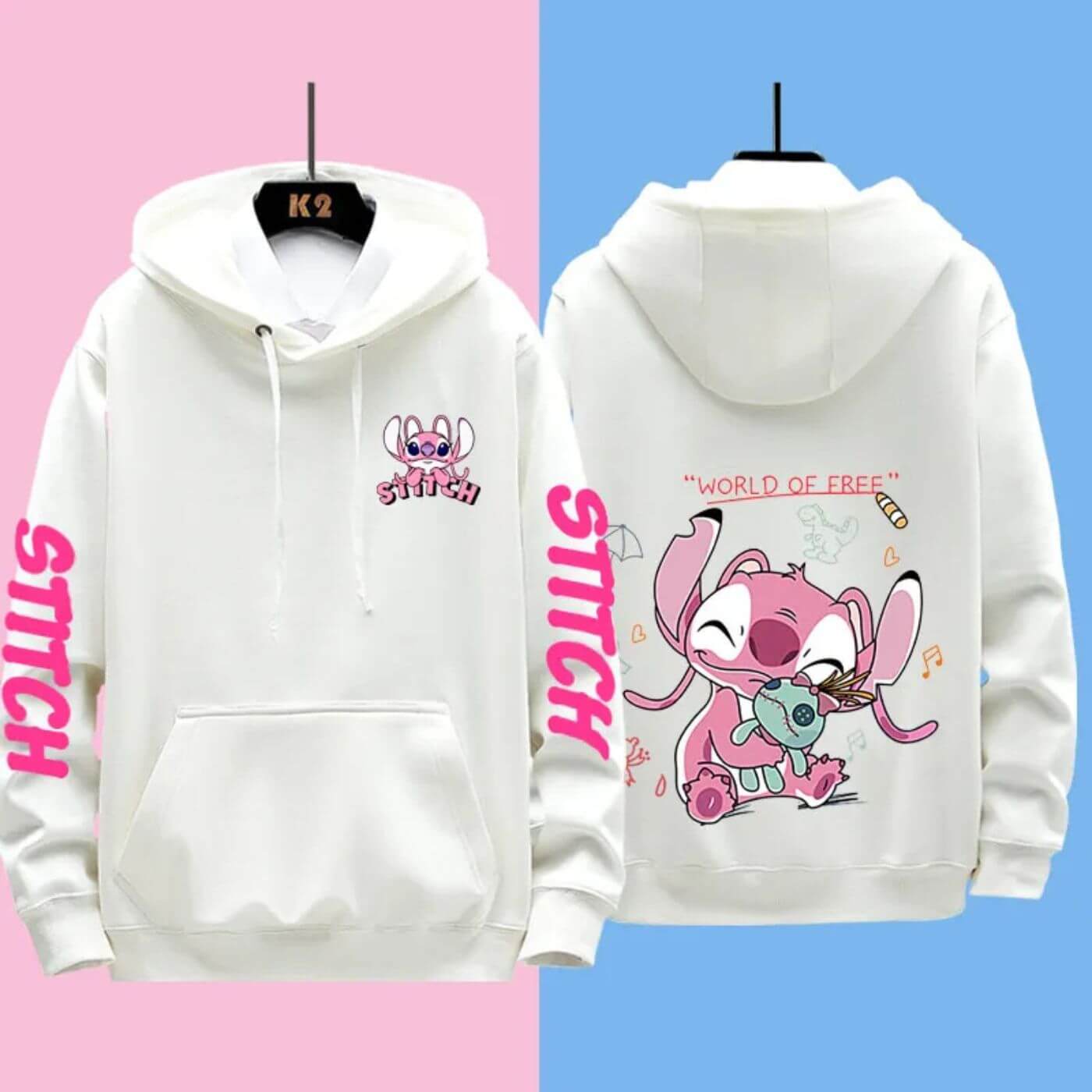 Bequemer Disney Stitch Kapuzenpullover von Fudus